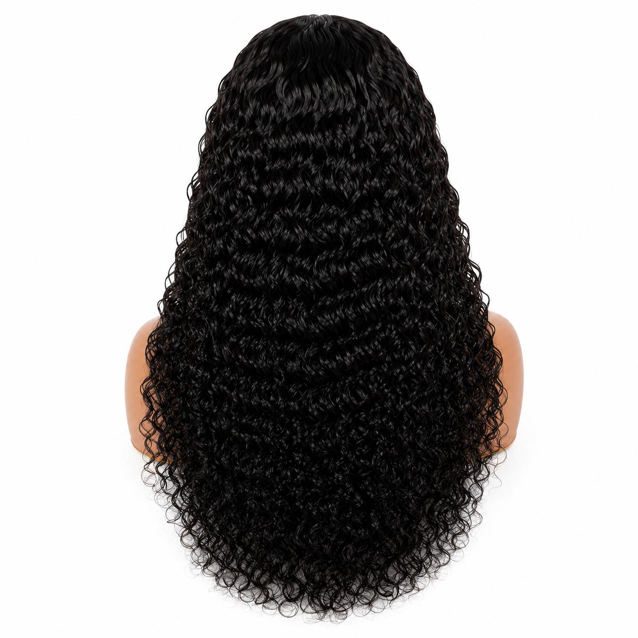 Luxury Deep Wave 13x6 HD Lace Wig – Glueless Wear & Go Human Hair | Pre-Plucked, Pre-Bleached | Adjustable Strap & Back String | 24” & 30”