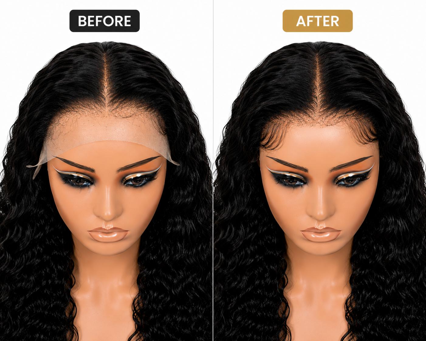 Luxury Deep Wave 13x6 HD Lace Wig – Glueless Wear & Go Human Hair | Pre-Plucked, Pre-Bleached | Adjustable Strap & Back String | 24” & 30”