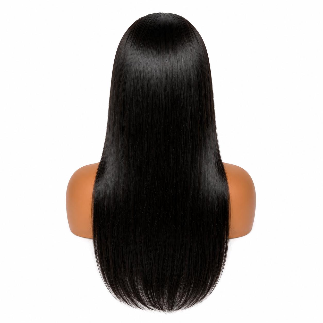 Leny & Nature Luxe Fringe Straight Wig – 20” 5x6 Transparent Lace | Pre-Plucked, Pre-Bleached & Ready-to-Wear