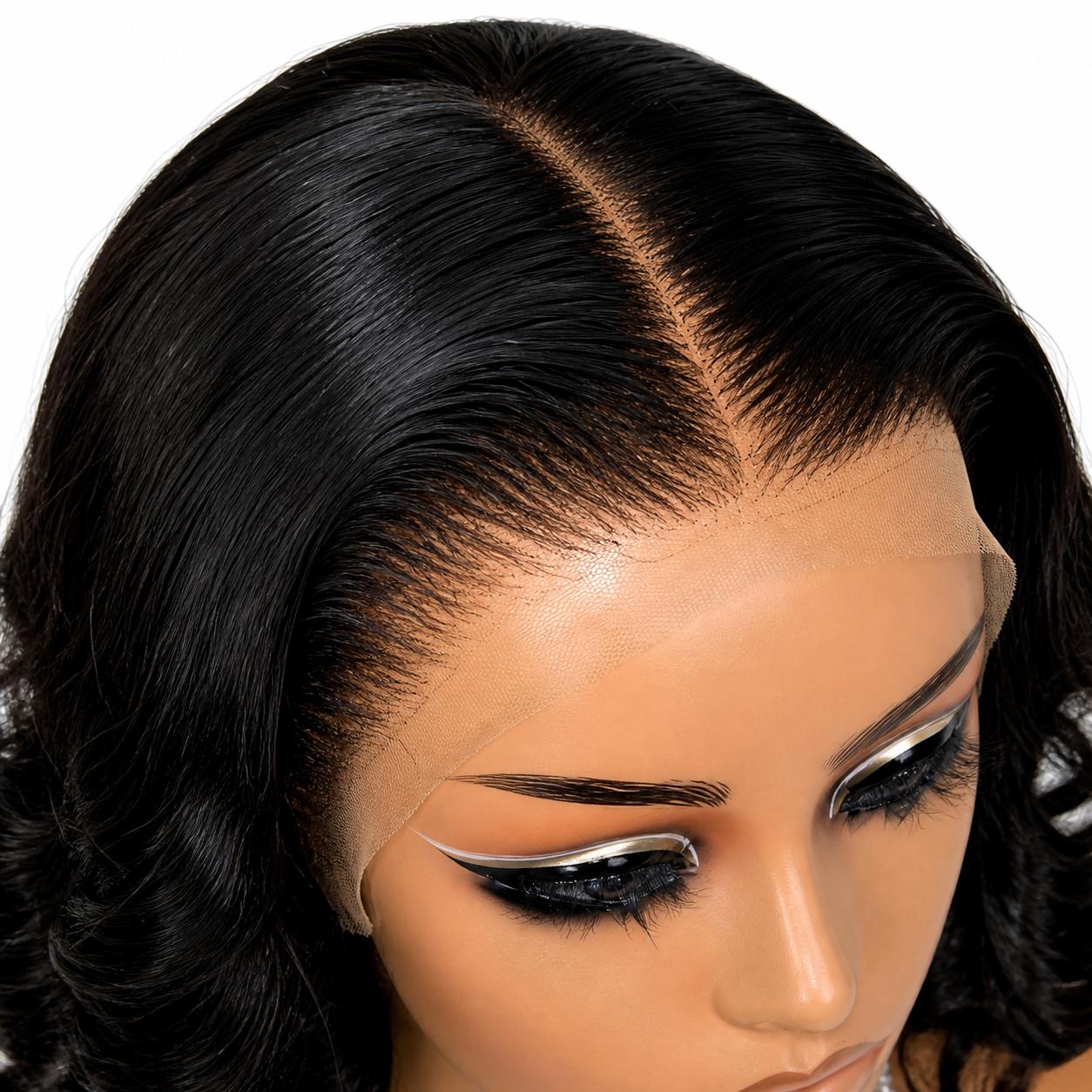 Midnight Luxe Bounce – 16” Raw Hair 13x6 HD Lace Wig with Adjustable Band & Back Strap | 250% Density