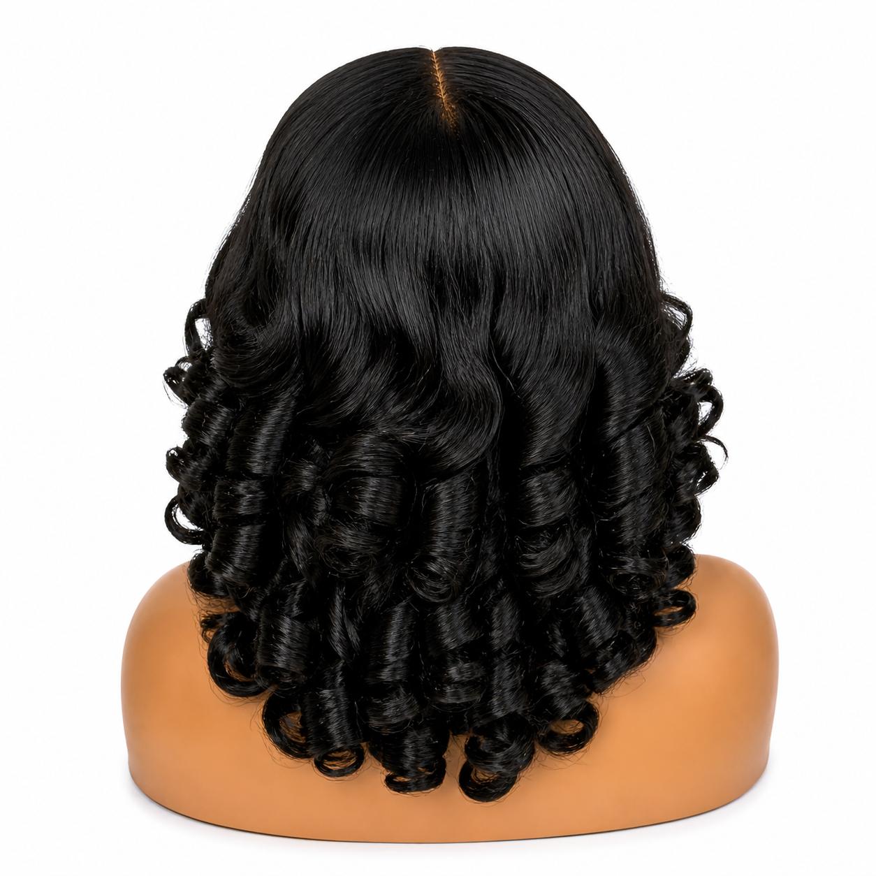 Midnight Luxe Bounce – 16” Raw Hair 13x6 HD Lace Wig with Adjustable Band & Back Strap | 250% Density