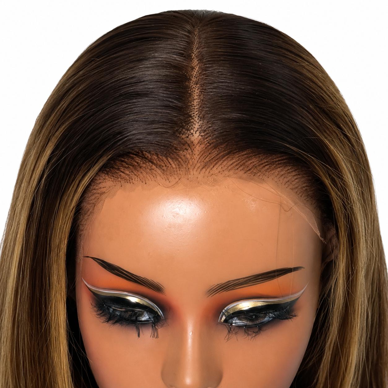 Brandy highlight 250% Density 13x6 transparent lace