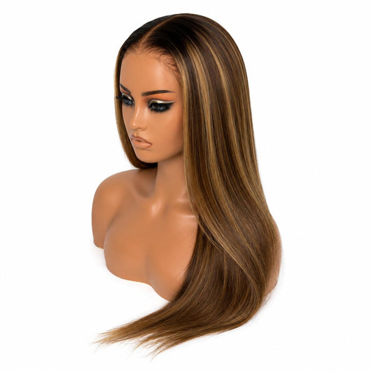 Brandy highlight 250% Density 13x6 transparent lace