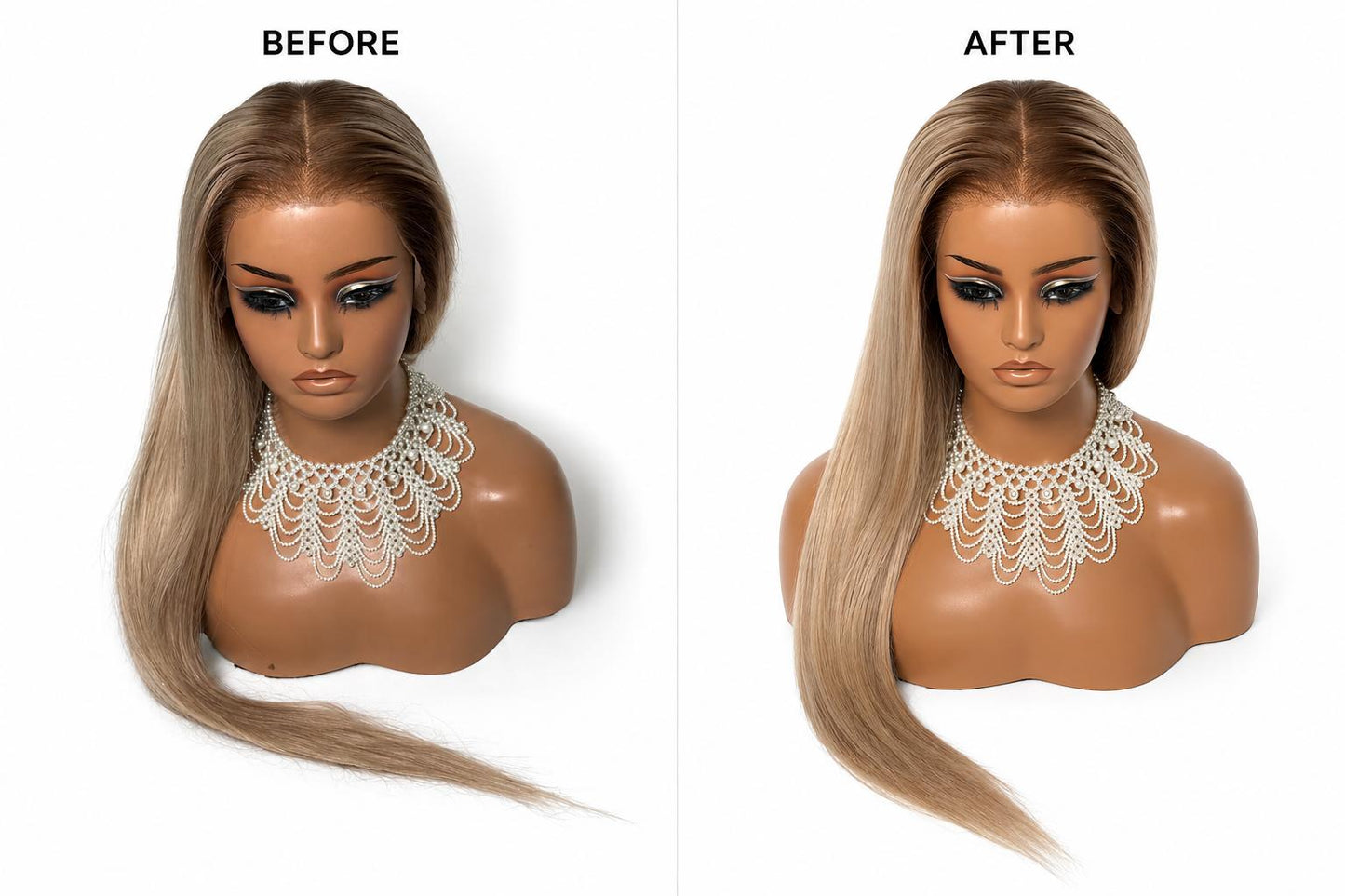 Youthy Blonde Sleek Ponytail Straight Wig – 13x6 HD Lace Glueless Unit | Highlight Blonde Human Hair